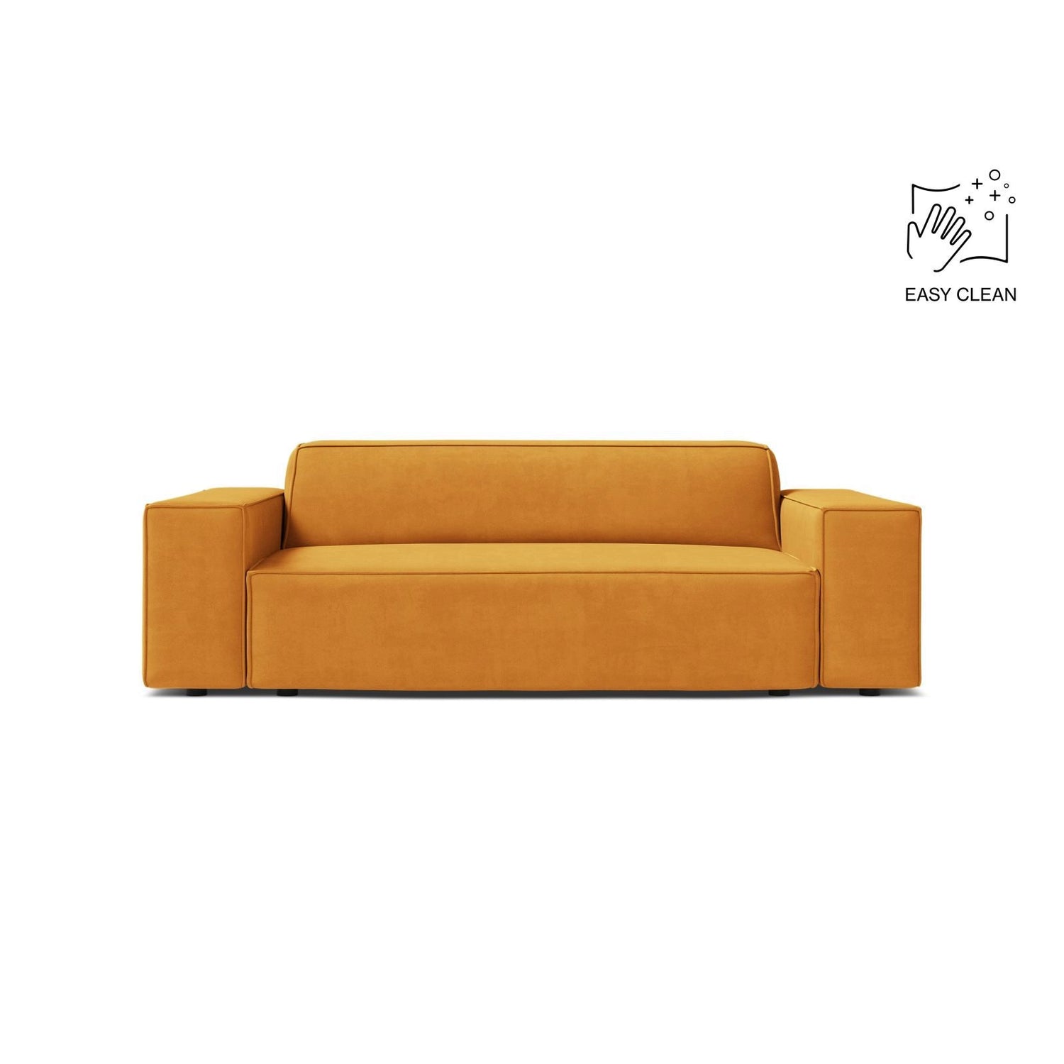 Jodie 2-Sitzer Sofa aus Samt in Gelb (Venus 2917), 175x99 cm von Micadoni – Bild 1