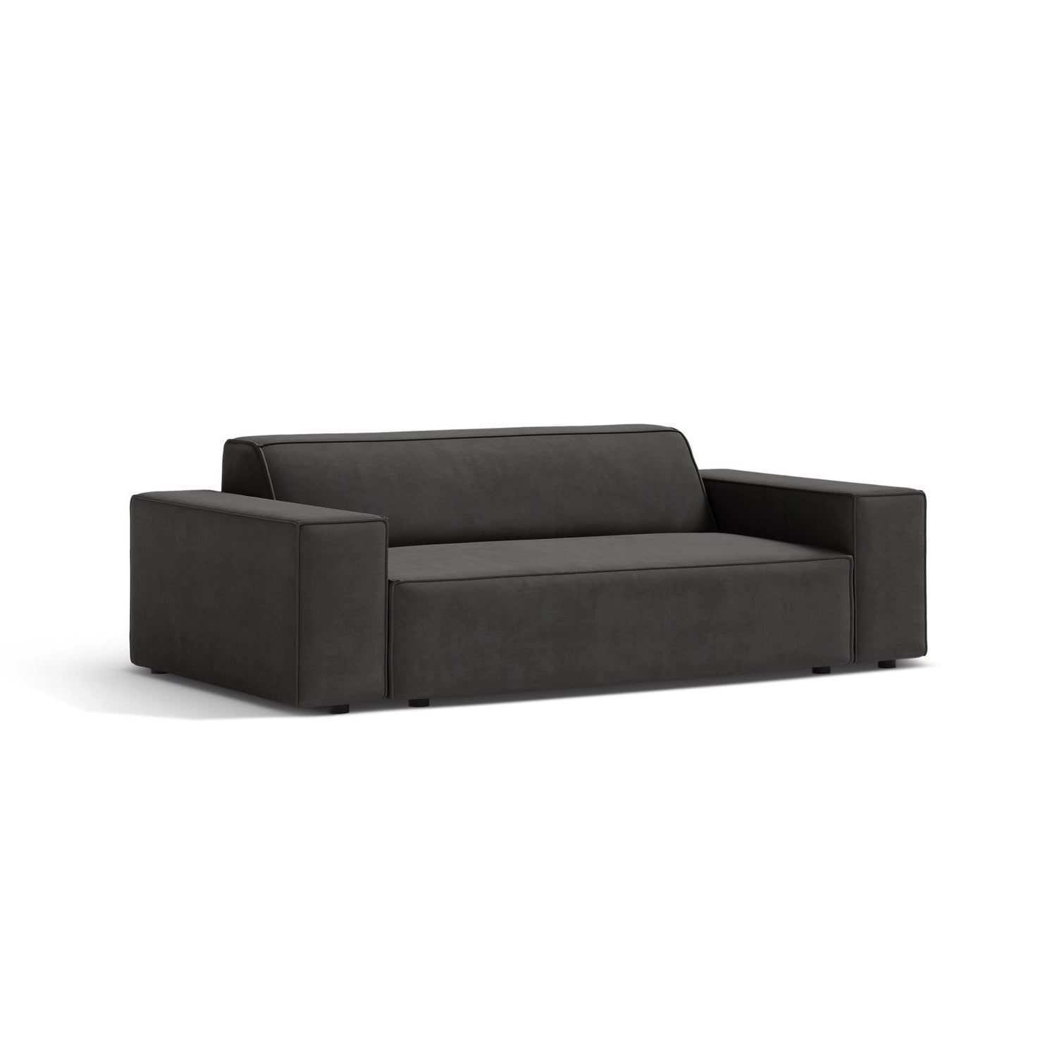 Jodie 2-Sitzer Sofa aus Samt in Grau (Bluvel 14), 175x99 cm von Micadoni – Bild 3