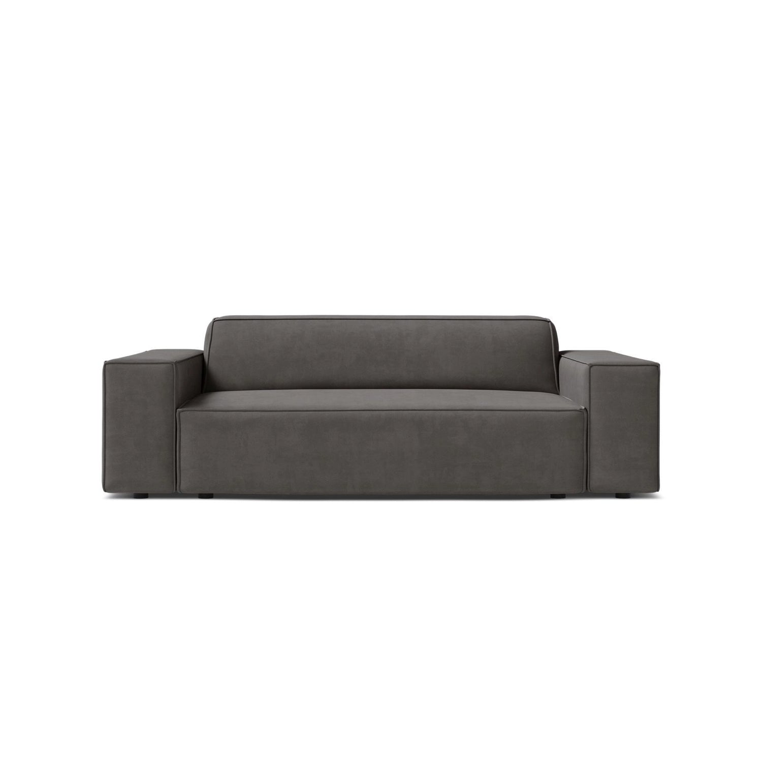 Jodie 2-Sitzer Sofa aus Samt in Hellgrau (Bluvel 13), 175x99 cm von Micadoni – Bild 1