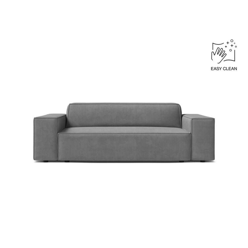 Jodie 2-Sitzer Sofa aus Samt in Hellgrau (Venus 2929), 175x99 cm von Micadoni – Bild 1