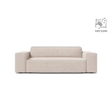 Jodie 2-Sitzer Sofa aus Samt in Leichtes Beige (Venus 2927), 175x99 cm von Micadoni – Bild 1