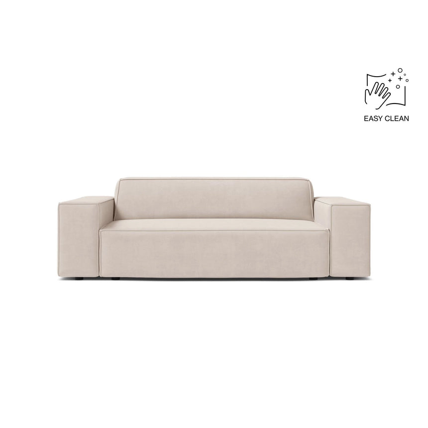 Jodie 2-Sitzer Sofa aus Samt in Leichtes Beige (Venus 2927), 175x99 cm von Micadoni – Bild 1