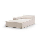 Jodie Einzelmodul Sofa mit abnehmbarem Bezug, Linke Seite, aus Strukturierter Stoff in Beige (LINS 22), 166x102 cm von Micadoni – Bild 1
