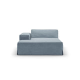Jodie Einzelmodul Sofa mit abnehmbarem Bezug, Linke Seite, aus Strukturierter Stoff in Gedämpftes Blau (LINS 81), 166x102 cm von Micadoni – Bild 3