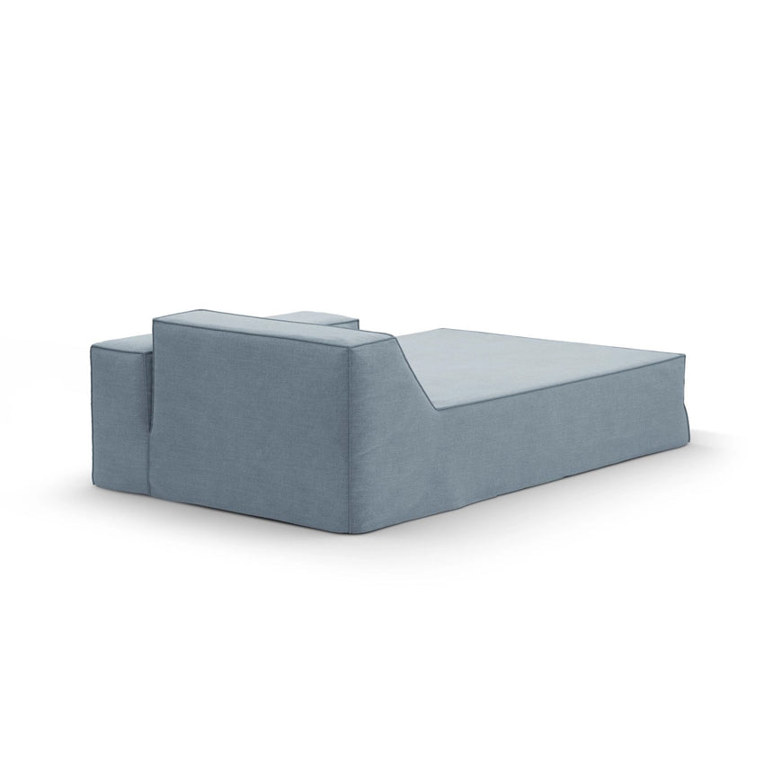 Jodie Einzelmodul Sofa mit abnehmbarem Bezug, Linke Seite, aus Strukturierter Stoff in Gedämpftes Blau (LINS 81), 166x102 cm von Micadoni – Bild 4