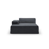 Jodie Einzelmodul Sofa mit abnehmbarem Bezug, Linke Seite, aus Strukturierter Stoff in Grau und Blau (LINS 89), 166x102 cm von Micadoni – Bild 3