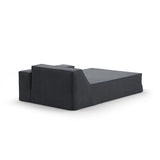Jodie Einzelmodul Sofa mit abnehmbarem Bezug, Linke Seite, aus Strukturierter Stoff in Grau und Blau (LINS 89), 166x102 cm von Micadoni – Bild 4