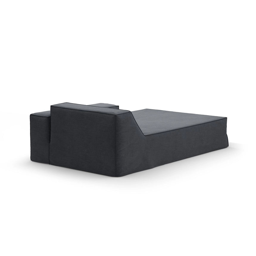 Jodie Einzelmodul Sofa mit abnehmbarem Bezug, Linke Seite, aus Strukturierter Stoff in Grau und Blau (LINS 89), 166x102 cm von Micadoni – Bild 4