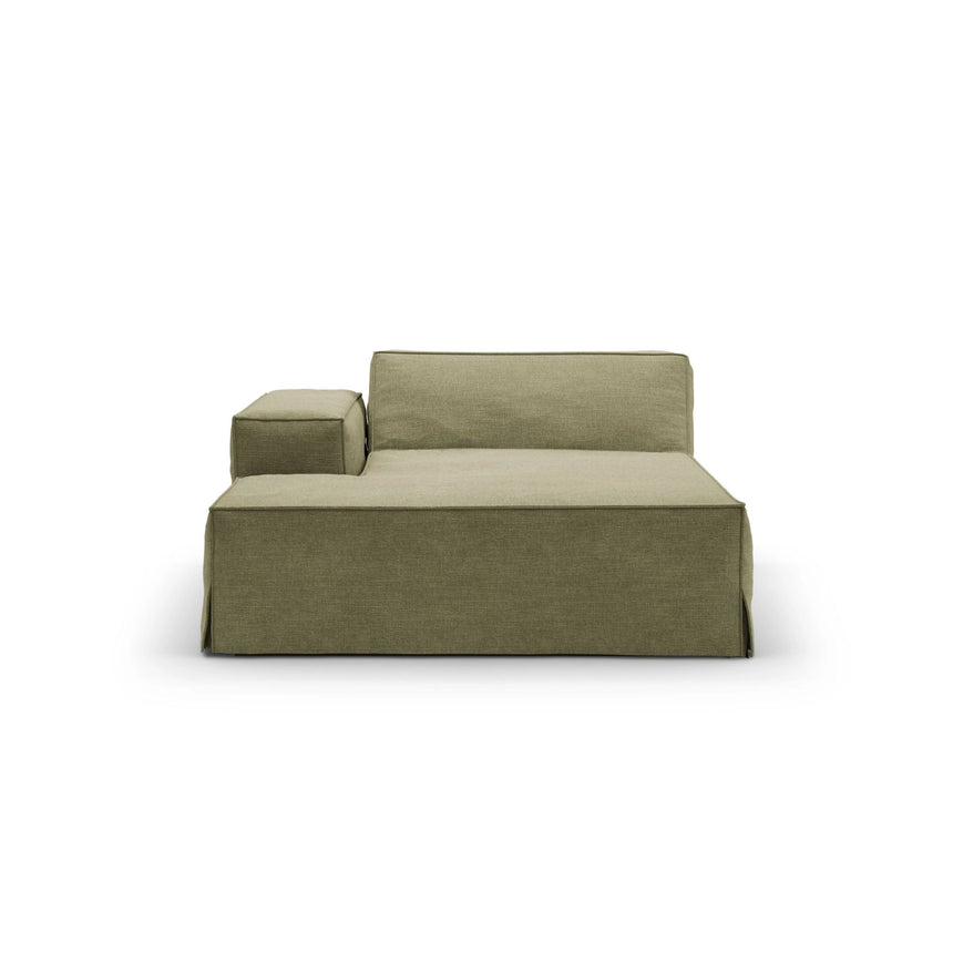 Jodie Einzelmodul Sofa mit abnehmbarem Bezug, Linke Seite, aus Strukturierter Stoff in Hellgrün (LINS 74), 166x102 cm von Micadoni – Bild 3