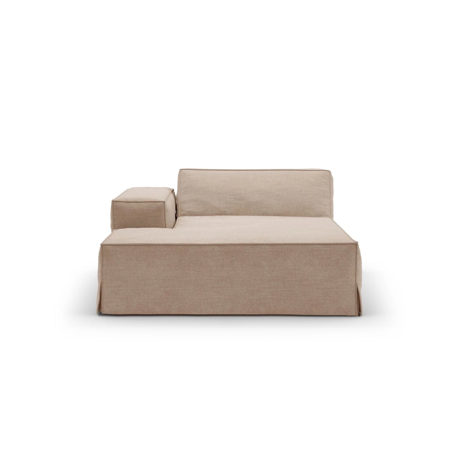Jodie Einzelmodul Sofa mit abnehmbarem Bezug, Linke Seite, aus Strukturierter Stoff in Sand (LINS 32), 166x102 cm von Micadoni – Bild 3