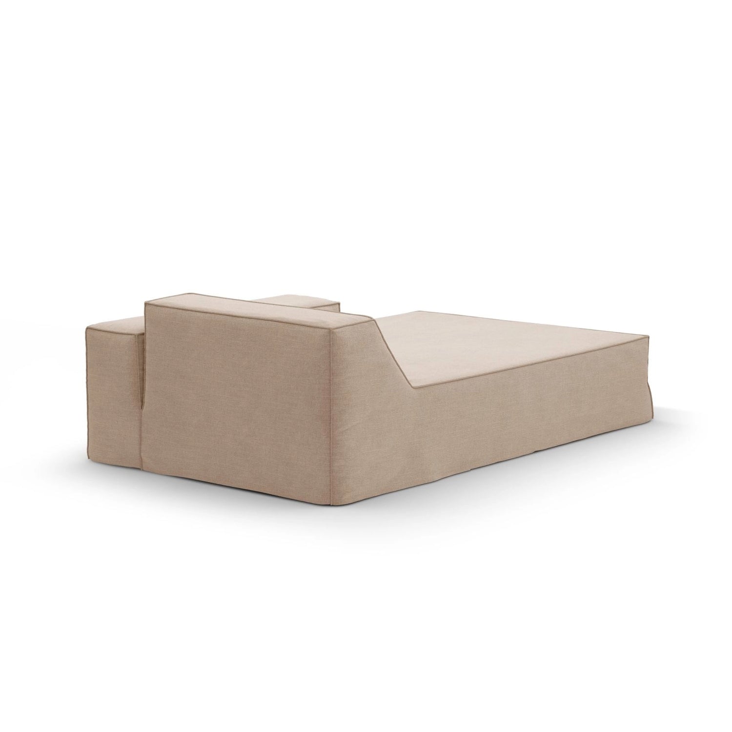 Jodie Einzelmodul Sofa mit abnehmbarem Bezug, Linke Seite, aus Strukturierter Stoff in Sand (LINS 32), 166x102 cm von Micadoni – Bild 4