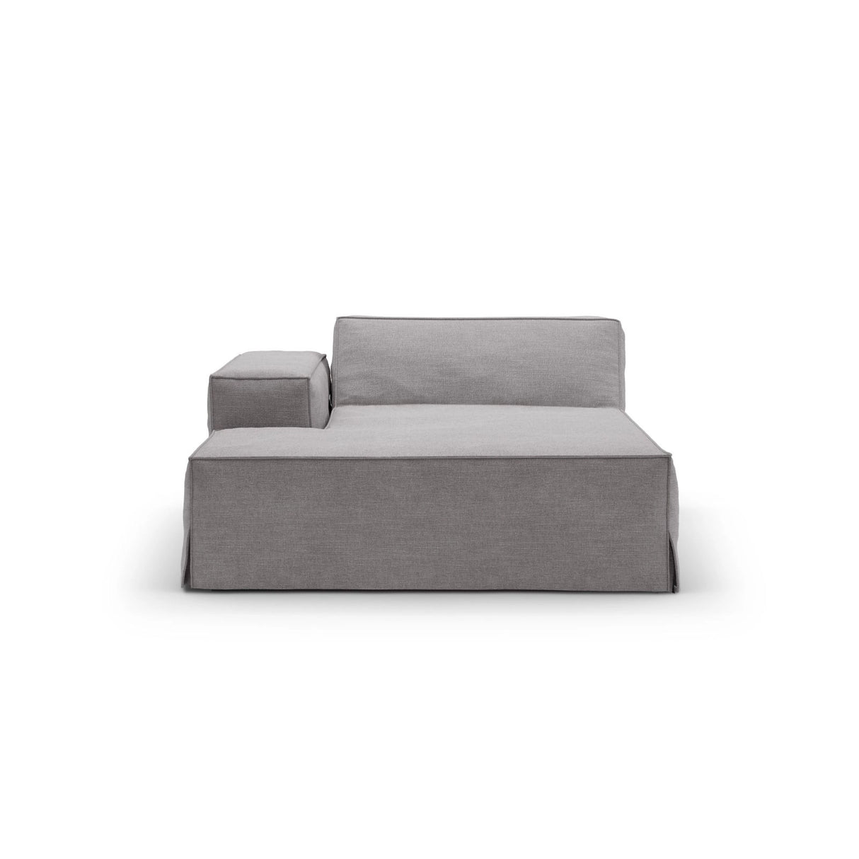 Jodie Einzelmodul Sofa mit abnehmbarem Bezug, Linke Seite, aus Strukturierter Stoff in Warmes Grau (LINS 07), 166x102 cm von Micadoni – Bild 3