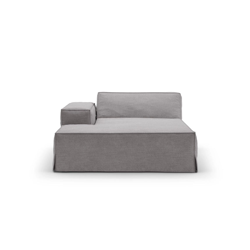 Jodie Einzelmodul Sofa mit abnehmbarem Bezug, Linke Seite, aus Strukturierter Stoff in Warmes Grau (LINS 07), 166x102 cm von Micadoni – Bild 3