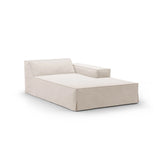 Jodie Einzelmodul Sofa mit abnehmbarem Bezug, Rechte Seite, aus Strukturierter Stoff in Beige (LINS 22), 166x102 cm von Micadoni – Bild 1