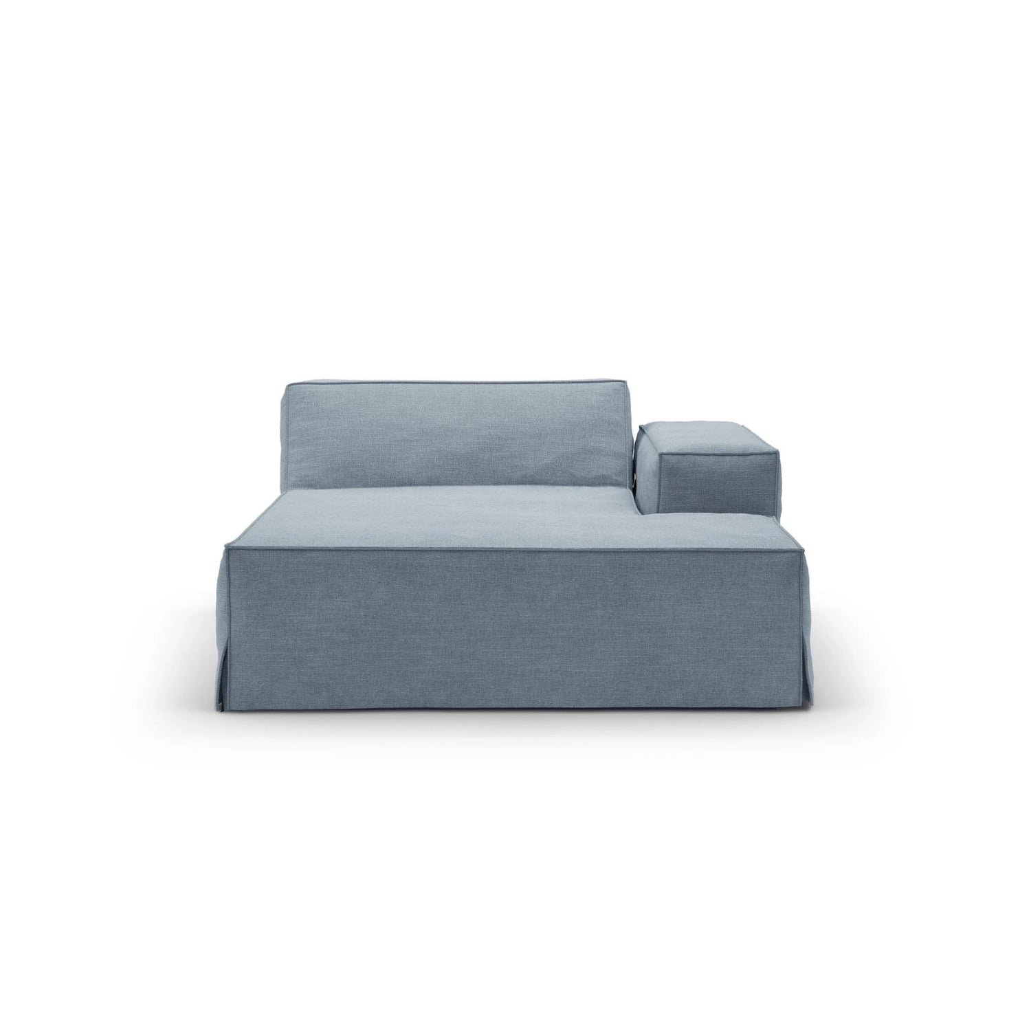 Jodie Einzelmodul Sofa mit abnehmbarem Bezug, Rechte Seite, aus Strukturierter Stoff in Gedämpftes Blau (LINS 81), 166x102 cm von Micadoni – Bild 3