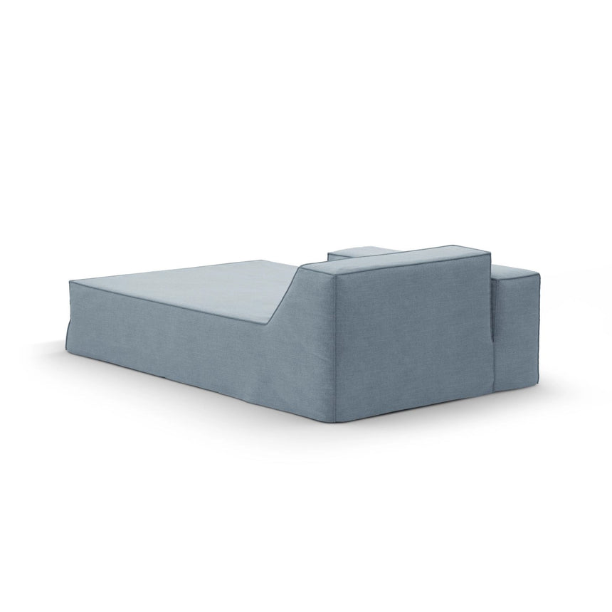 Jodie Einzelmodul Sofa mit abnehmbarem Bezug, Rechte Seite, aus Strukturierter Stoff in Gedämpftes Blau (LINS 81), 166x102 cm von Micadoni – Bild 4