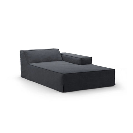 Jodie Einzelmodul Sofa mit abnehmbarem Bezug, Rechte Seite, aus Strukturierter Stoff in Grau und Blau (LINS 89), 166x102 cm von Micadoni – Bild 1
