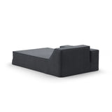 Jodie Einzelmodul Sofa mit abnehmbarem Bezug, Rechte Seite, aus Strukturierter Stoff in Grau und Blau (LINS 89), 166x102 cm von Micadoni – Bild 4