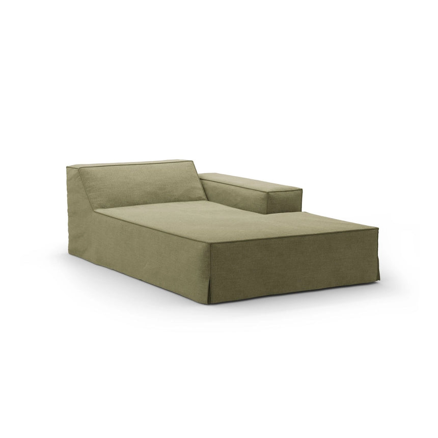 Jodie Einzelmodul Sofa mit abnehmbarem Bezug, Rechte Seite, aus Strukturierter Stoff in Hellgrün (LINS 74), 166x102 cm von Micadoni – Bild 1