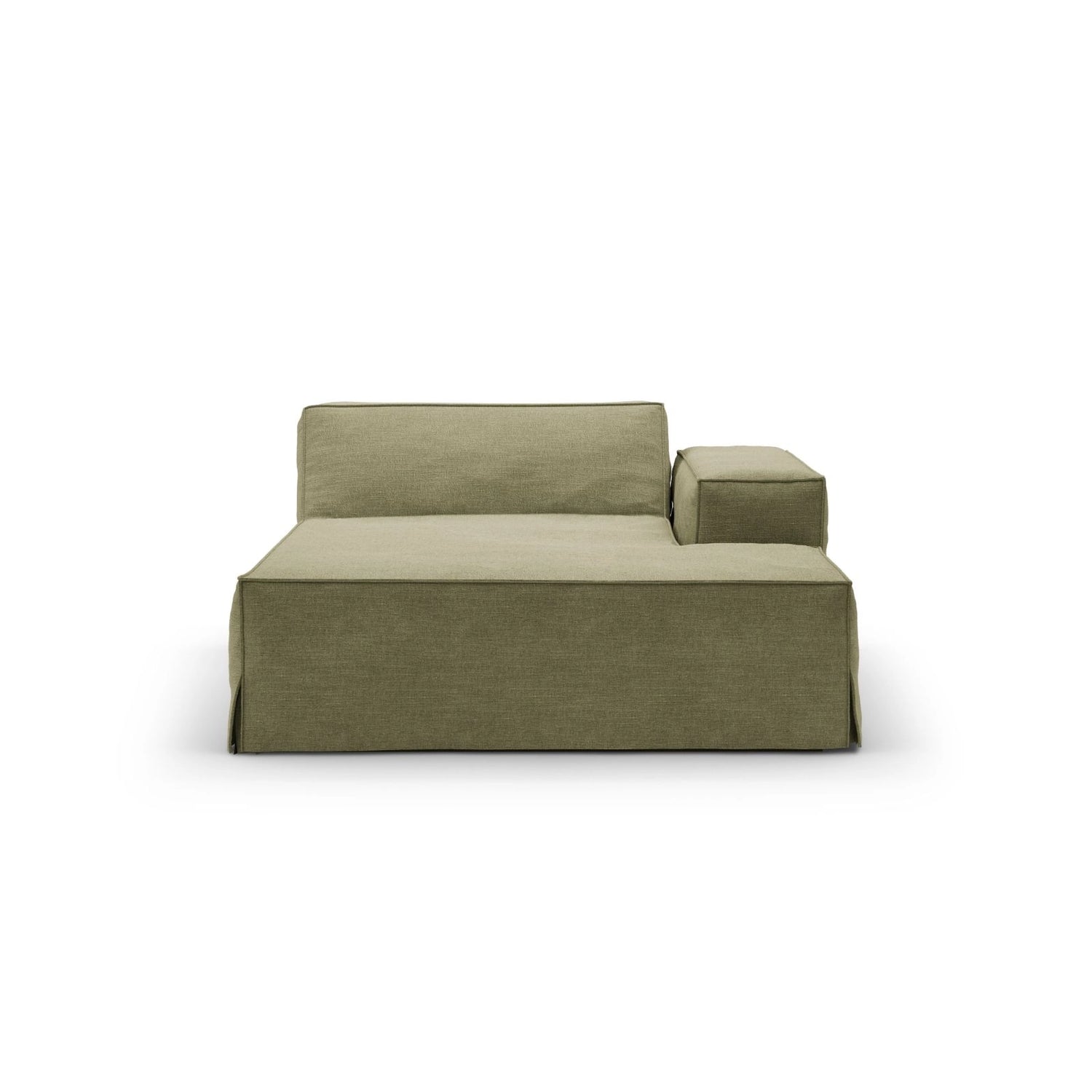 Jodie Einzelmodul Sofa mit abnehmbarem Bezug, Rechte Seite, aus Strukturierter Stoff in Hellgrün (LINS 74), 166x102 cm von Micadoni – Bild 3