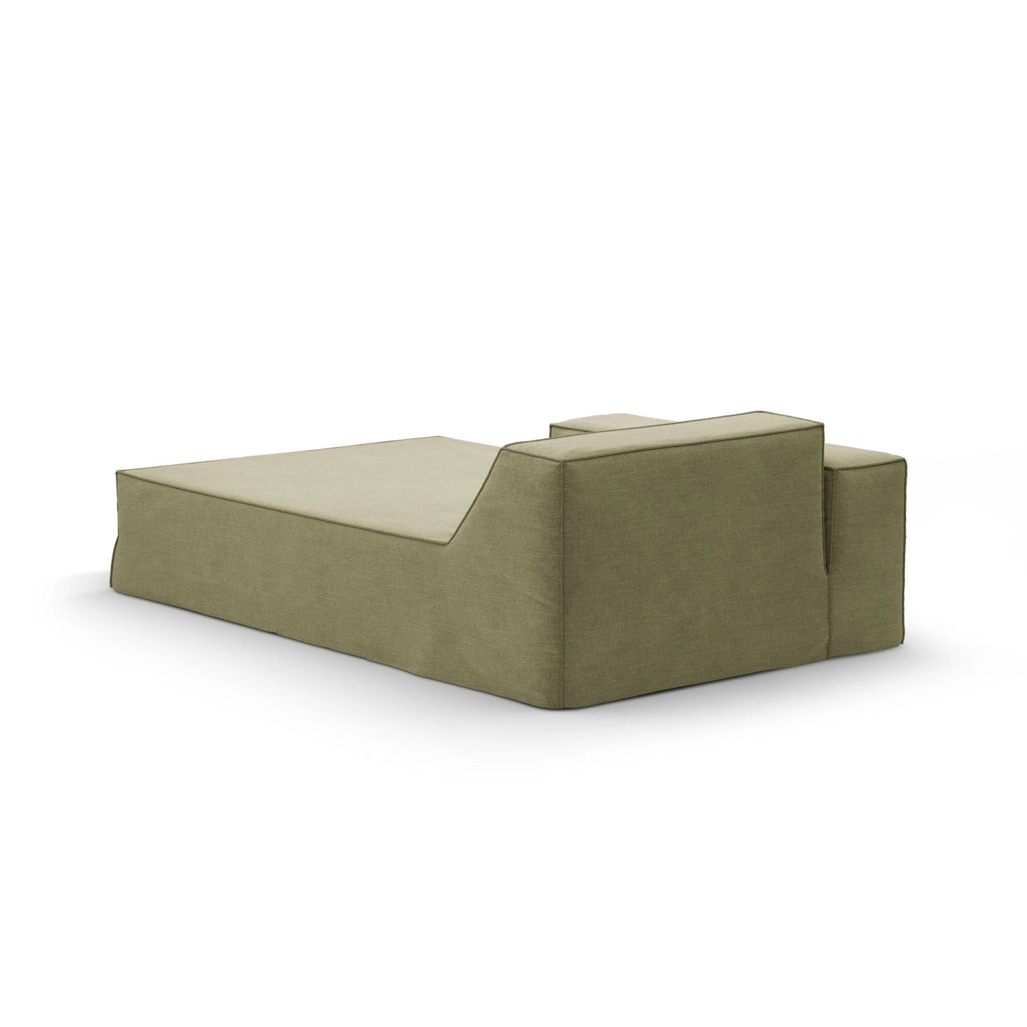 Jodie Einzelmodul Sofa mit abnehmbarem Bezug, Rechte Seite, aus Strukturierter Stoff in Hellgrün (LINS 74), 166x102 cm von Micadoni – Bild 4