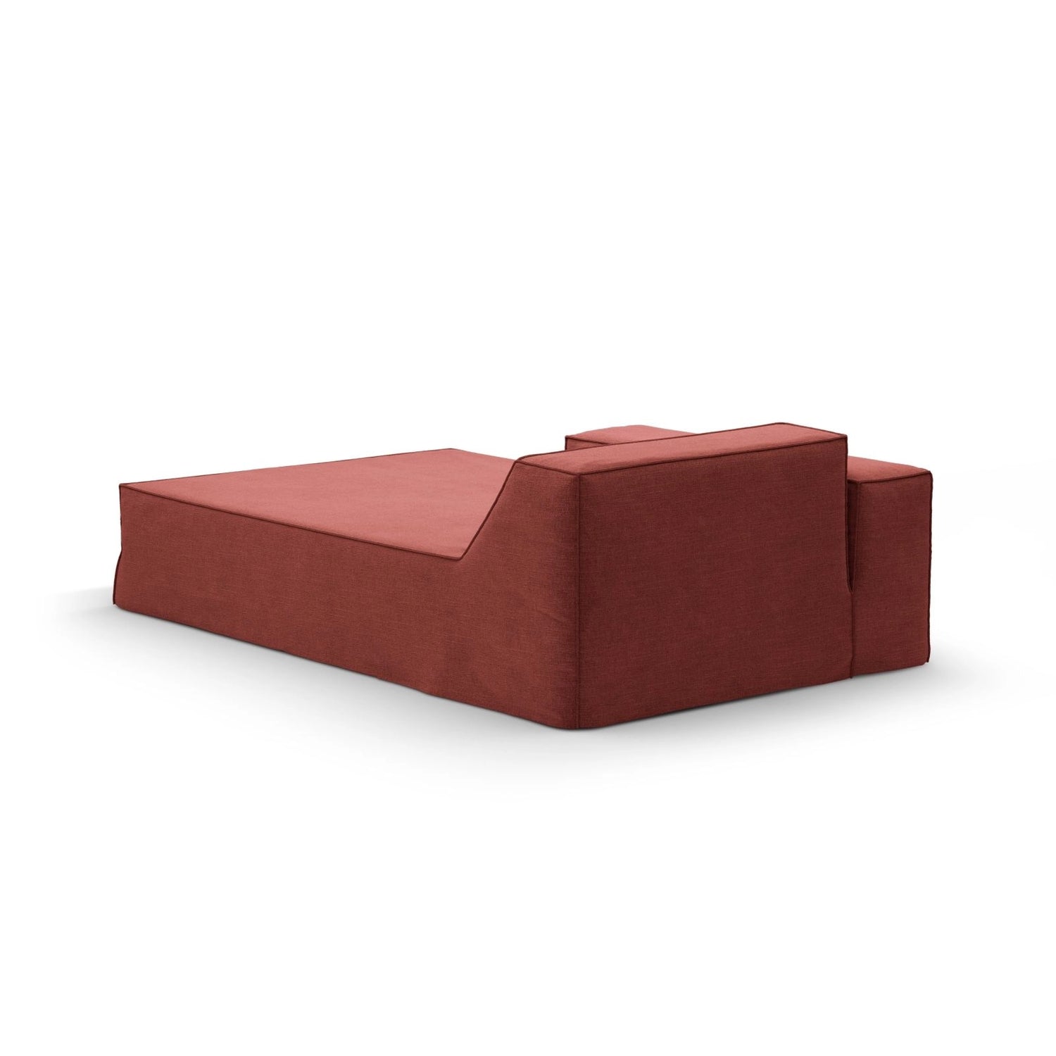 Jodie Einzelmodul Sofa mit abnehmbarem Bezug, Rechte Seite, aus Strukturierter Stoff in Kirschholz (LINS 58), 166x102 cm von Micadoni – Bild 4