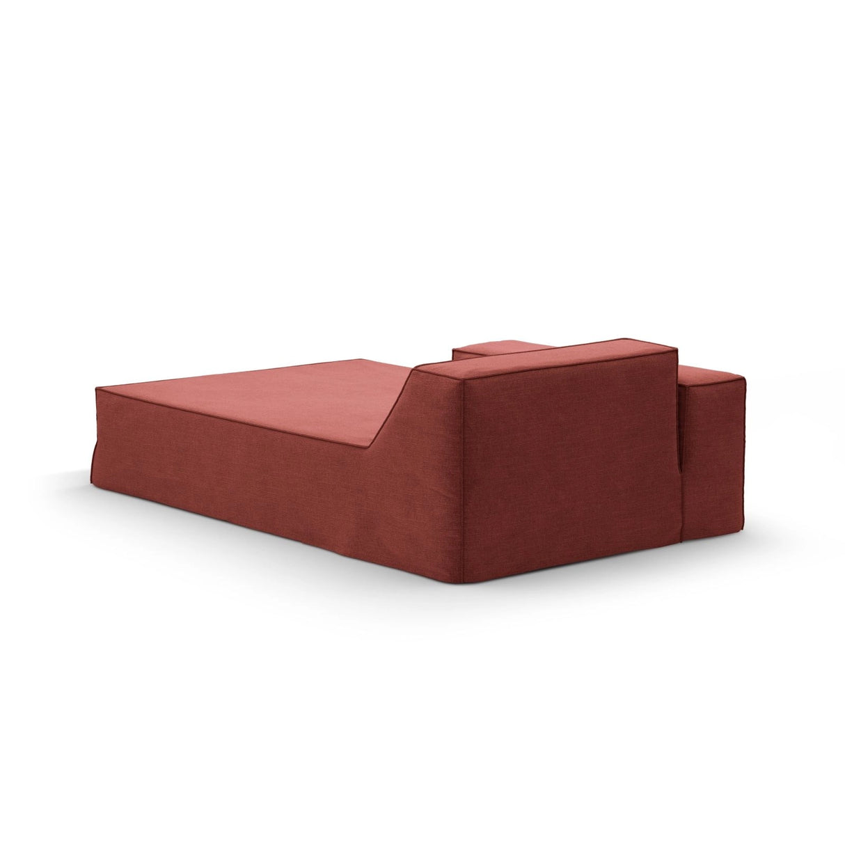Jodie Einzelmodul Sofa mit abnehmbarem Bezug, Rechte Seite, aus Strukturierter Stoff in Kirschholz (LINS 58), 166x102 cm von Micadoni – Bild 4