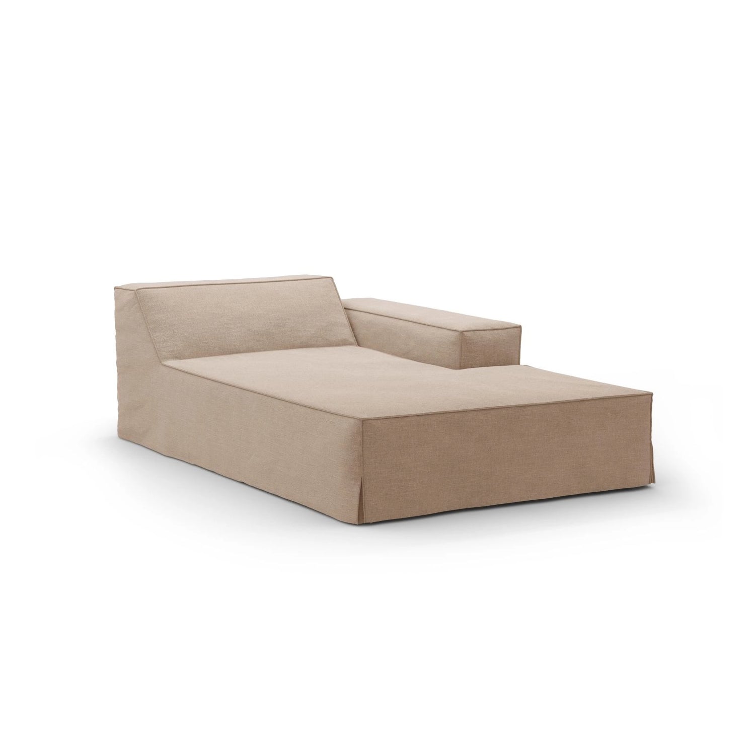 Jodie Einzelmodul Sofa mit abnehmbarem Bezug, Rechte Seite, aus Strukturierter Stoff in Sand (LINS 32), 166x102 cm von Micadoni – Bild 1