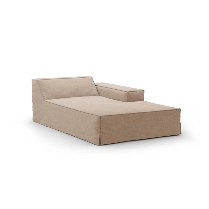 Jodie Einzelmodul Sofa mit abnehmbarem Bezug, Rechte Seite, aus Strukturierter Stoff in Sand (LINS 32), 166x102 cm von Micadoni – Bild 1