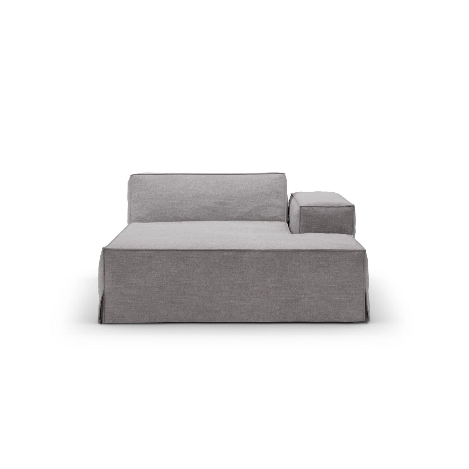 Jodie Einzelmodul Sofa mit abnehmbarem Bezug, Rechte Seite, aus Strukturierter Stoff in Warmes Grau (LINS 07), 166x102 cm von Micadoni – Bild 3