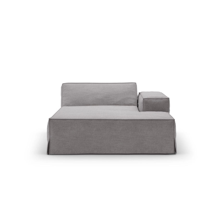 Jodie Einzelmodul Sofa mit abnehmbarem Bezug, Rechte Seite, aus Strukturierter Stoff in Warmes Grau (LINS 07), 166x102 cm von Micadoni – Bild 3