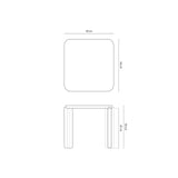 Jonc Beistelltisch aus MDF, 50x50x50 cm von Micadoni – Produktbild 2