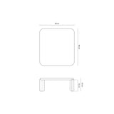 Jonc Couchtisch glänzend, 80x80x35 cm von Micadoni – Produktbild 3