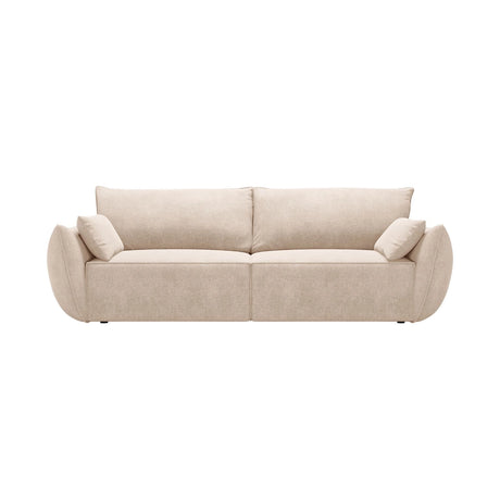 Kaelle 3-Sitzer Sofa mit Schlaffunktion und Bettkasten, ausklappbar, aus Chenille in Beige (Over The Horizon 08), 244x97 cm von Micadoni – Bild 1