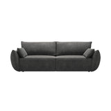 Kaelle 3-Sitzer Sofa mit Schlaffunktion und Bettkasten, ausklappbar, aus Chenille in Dunkelgrau (Over The Horizon 97), 244x97 cm von Micadoni – Bild 1
