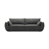 Kaelle 3-Sitzer Sofa mit Schlaffunktion und Bettkasten, ausklappbar, aus Chenille in Dunkelgrau (Over The Horizon 97), 244x97 cm von Micadoni – Bild 1