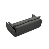 Kaelle 3-Sitzer Sofa mit Schlaffunktion und Bettkasten, ausklappbar, aus Chenille in Dunkelgrau (Over The Horizon 97), 244x97 cm von Micadoni – Bild 7