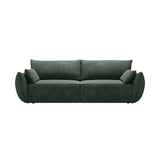 Kaelle 3-Sitzer Sofa mit Schlaffunktion und Bettkasten, ausklappbar, aus Chenille in Flaschengrün (Over The Horizon 39), 244x97 cm von Micadoni – Bild 1