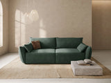 Kaelle 3-Sitzer Sofa mit Schlaffunktion und Bettkasten, ausklappbar, aus Chenille in Flaschengrün (Over The Horizon 39), 244x97 cm von Micadoni – Bild 2