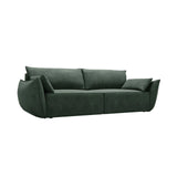 Kaelle 3-Sitzer Sofa mit Schlaffunktion und Bettkasten, ausklappbar, aus Chenille in Flaschengrün (Over The Horizon 39), 244x97 cm von Micadoni – Bild 4