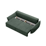 Kaelle 3-Sitzer Sofa mit Schlaffunktion und Bettkasten, ausklappbar, aus Chenille in Flaschengrün (Over The Horizon 39), 244x97 cm von Micadoni – Bild 5