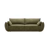 Kaelle 3-Sitzer Sofa mit Schlaffunktion und Bettkasten, ausklappbar, aus Chenille in Grün (Over The Horizon 38), 244x97 cm von Micadoni – Bild 1