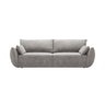 Kaelle 3-Sitzer Sofa mit Schlaffunktion und Bettkasten, ausklappbar, aus Chenille in Hellgrau (Over The Horizon 85), 244x97 cm von Micadoni – Bild 1
