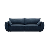 Kaelle 3-Sitzer Sofa mit Schlaffunktion und Bettkasten, ausklappbar, aus Chenille in Königsblau (Over The Horizon 78), 244x97 cm von Micadoni – Bild 1