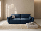 Kaelle 3-Sitzer Sofa mit Schlaffunktion und Bettkasten, ausklappbar, aus Chenille in Königsblau (Over The Horizon 78), 244x97 cm von Micadoni – Bild 2