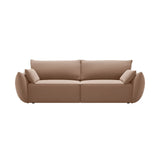 Kaelle 3-Sitzer Sofa mit Schlaffunktion und Bettkasten, ausklappbar, aus Samt in Beige (Bluvel 28), 244x97 cm von Micadoni – Bild 1