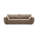Kaelle 3-Sitzer Sofa mit Schlaffunktion und Bettkasten, ausklappbar, aus Samt in Cappuccino (Bluvel 40), 244x97 cm von Micadoni – Bild 1