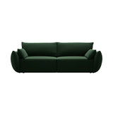 Kaelle 3-Sitzer Sofa mit Schlaffunktion und Bettkasten, ausklappbar, aus Samt in Flaschengrün (Bluvel 78), 244x97 cm von Micadoni – Bild 1