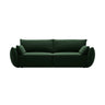 Kaelle 3-Sitzer Sofa mit Schlaffunktion und Bettkasten, ausklappbar, aus Samt in Flaschengrün (Bluvel 78), 244x97 cm von Micadoni – Bild 1