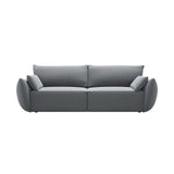 Kaelle 3-Sitzer Sofa mit Schlaffunktion und Bettkasten, ausklappbar, aus Samt in Grau (Bluvel 10), 244x97 cm von Micadoni – Bild 1